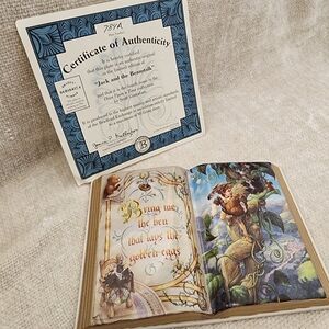 Jack and the Beanstalk Storybook Plate w/ Certificate of Authenticity- NIB- 1998